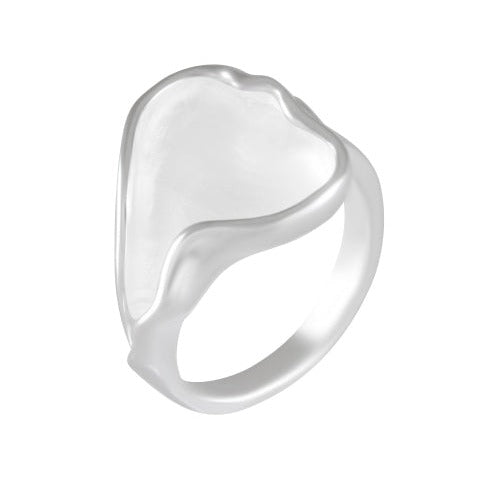 Sterling Silver Sandblasted Shell Ring - Oceanic Elegance - Model 115-013