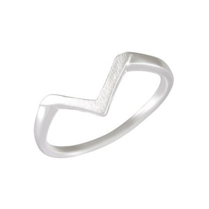Sterling Silver Triangular Sandblasted Ring - Geometric Minimalist Design - Model 115-014