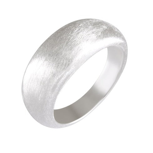 Sterling Silver Wide Band Ring with Sandblasted Finish - Contemporary Matte Elegance - Model 115-028