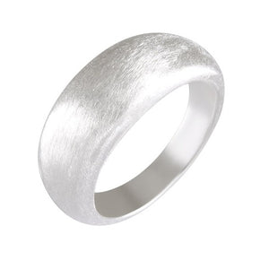 Sterling Silver Wide Band Ring with Sandblasted Finish - Contemporary Matte Elegance - Model 115-028
