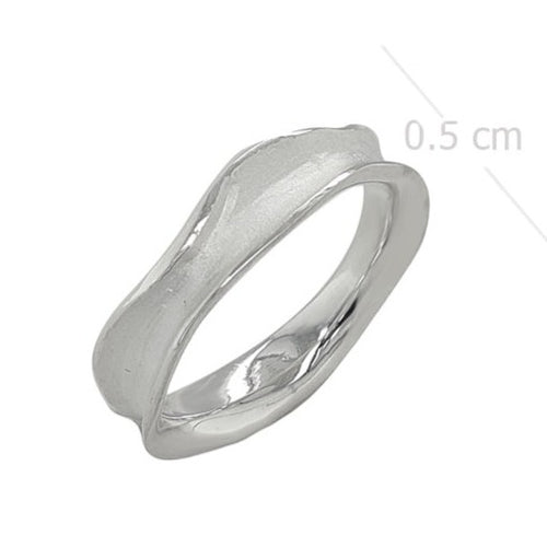 Elegant Twist Sterling Silver Ring - Classic Textured Band - Model 115-069