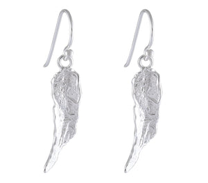 Artisanal Nature-Inspired Texture Drop earring 925 Sterling Silver - Model 1211-001 - Silver Maker Family 