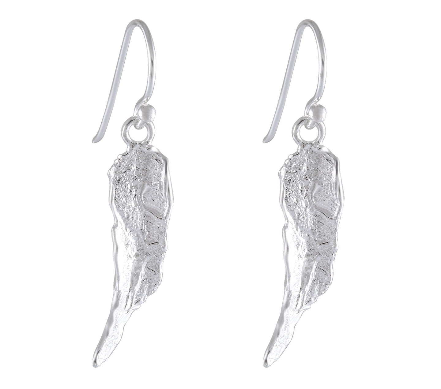 Artisanal Nature-Inspired Texture Drop earring 925 Sterling Silver - Model 1211-001 - Silver Maker Family 