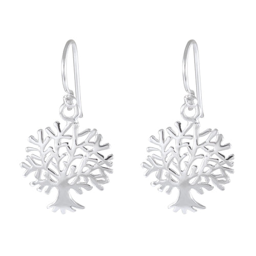 Dendritic Tree of Life Drop earring 925 Sterling Silver - Model 1211-002 - Silver Maker Family 