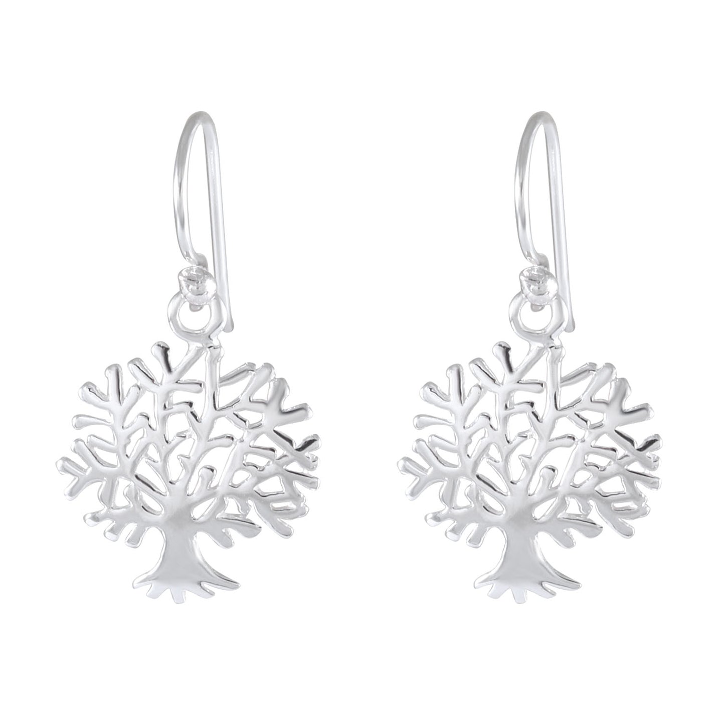 Dendritic Tree of Life Drop earring 925 Sterling Silver - Model 1211-002 - Silver Maker Family 