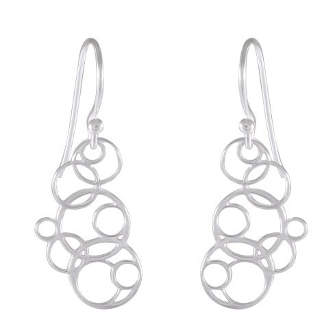 Interlinked Harmony Drop earring 925 Sterling Silver - Model 1211-003 - Silver Maker Family 