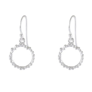 Vintage Lace-Inspired Circle Drop earring 925 Sterling Silver - Model 1211-005 - Silver Maker Family 