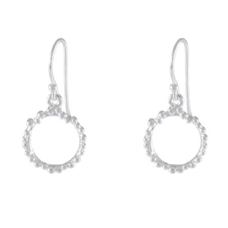 Vintage Lace-Inspired Circle Drop earring 925 Sterling Silver - Model 1211-005 - Silver Maker Family 