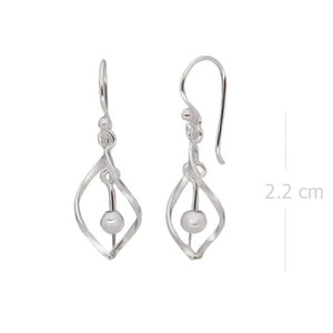 Sphere Geometric Drop earring 925 Sterling Silver - Model 1211-007 - Silver Maker Family 