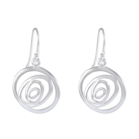Spiraling Elegance Drop earring 925 Sterling Silver - Model 1211-009 - Silver Maker Family 