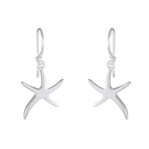 Elegant Starfish Drop earring 925 Sterling Silver - Model 1211-015 - Silver Maker Family 