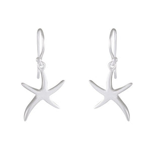 Elegant Starfish Drop earring 925 Sterling Silver - Model 1211-015 - Silver Maker Family 