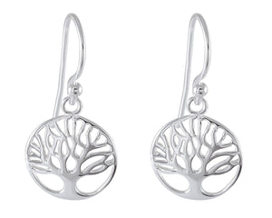 Elegant Tree of Life Drop earring 925 Sterling Silver - Model 1211-016 - Silver Maker Family 
