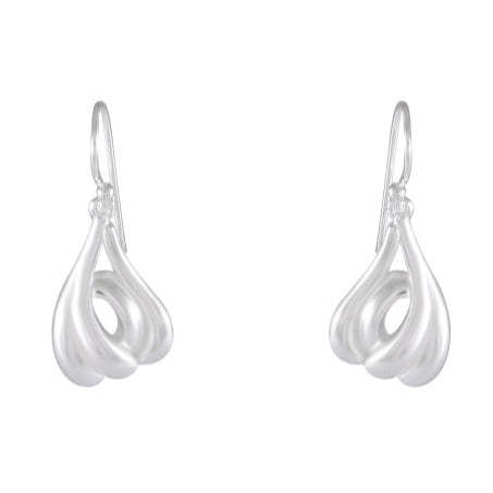 Elegant Swirl Drop earring 925 Sterling Silver - Model 1211-019 - Silver Maker Family 