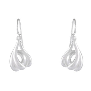 Elegant Swirl Drop earring 925 Sterling Silver - Model 1211-019 - Silver Maker Family 