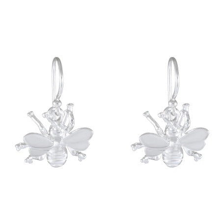 Bee-Inspired Drop earring 925 Sterling Silver - Model 1211-021 - Silver Maker Family 