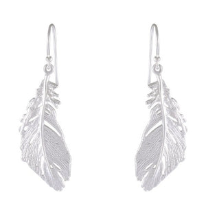 Feather Drop earring 925 Sterling Silver - Model 1211-025 - Silver Maker Family 