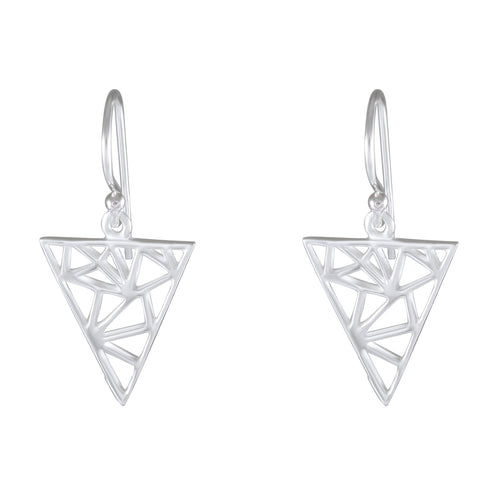 Geometric Drop earring 925 Sterling Silver - Model 1211-031 - Silver Maker Family 