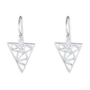 Geometric Drop earring 925 Sterling Silver - Model 1211-031 - Silver Maker Family 
