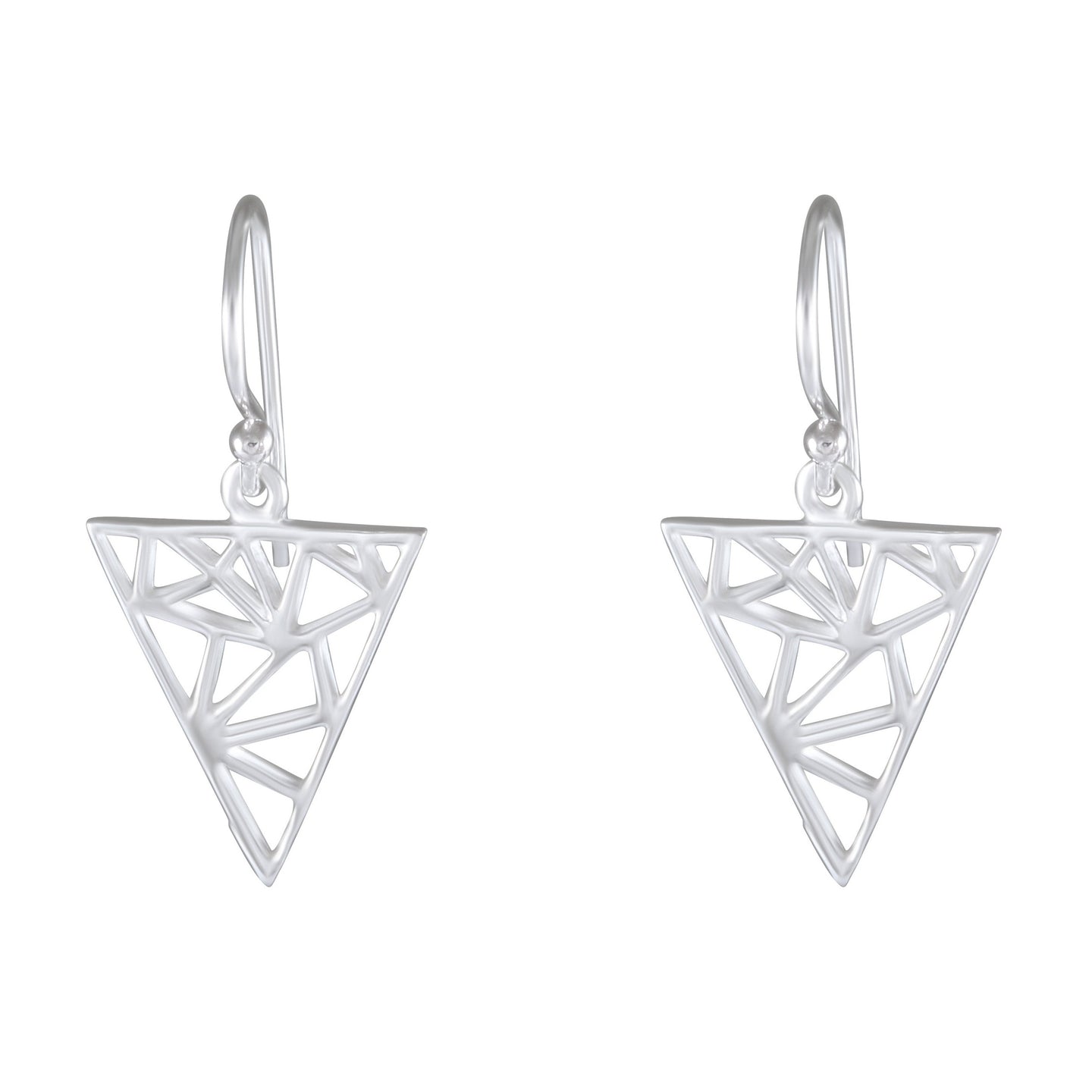 Geometric Drop earring 925 Sterling Silver - Model 1211-031 - Silver Maker Family 