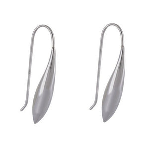 Sleek Minimalist Teardrop Drop earring 925 Sterling Silver - Model 1211-033 - Silver Maker Family 