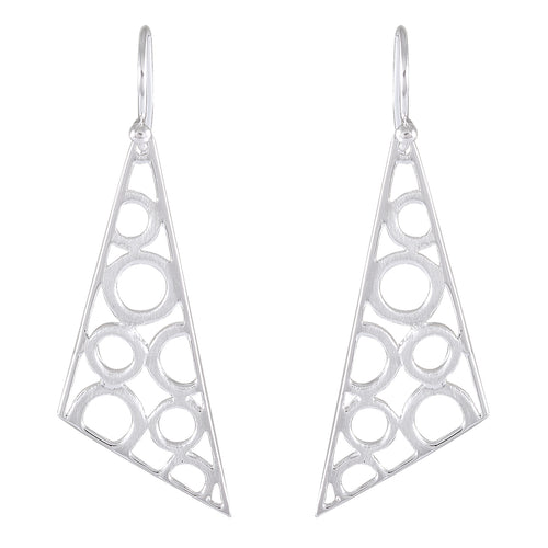 Inspired Geometric Triangle  Drop earring 925 Sterling Silver - Model 1211-041