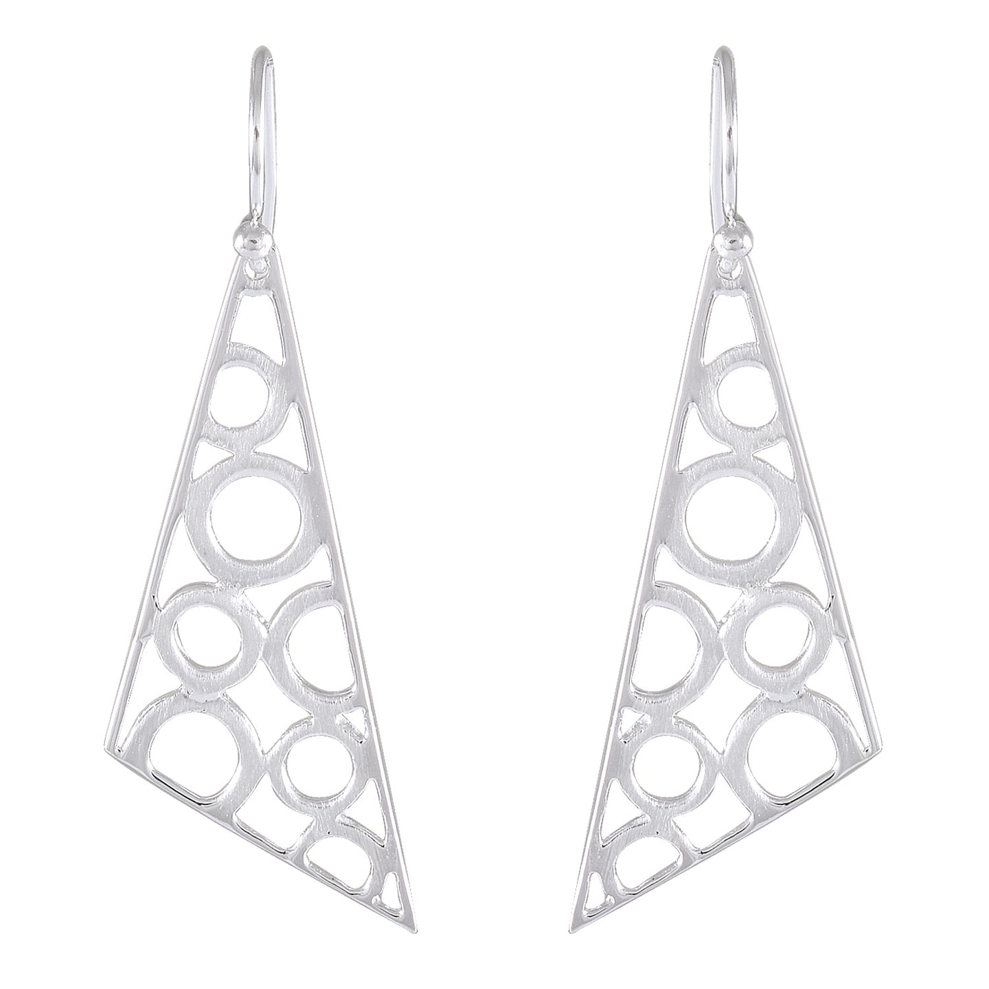 Inspired Geometric Triangle  Drop earring 925 Sterling Silver - Model 1211-041