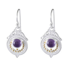 Load image into Gallery viewer, Elegant Filigree Gemstone Drop earring 925 Sterling Silver - Model 1211-044