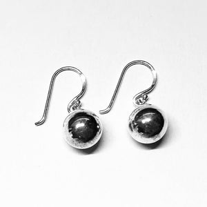 Classic Sterling Silver Ball Drop Earrings - Elegant Simple Design - Model 1211-047