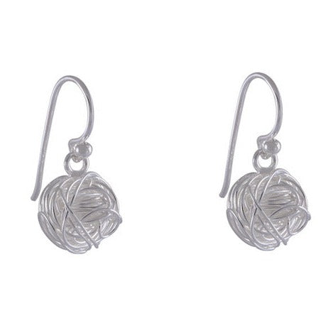 Tangled Beauty Knot Earrings - Silver Maker Family Sterling Silver Intricate Dangles - Model 1211-053