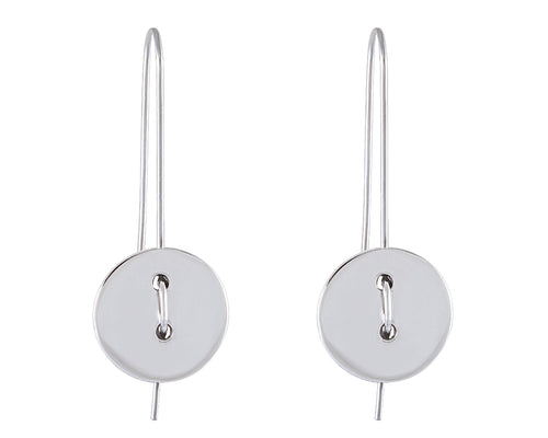 Minimalist Disc Sterling Silver Earrings - Silver Maker Family Sleek Modern Cluster Earrings - Model 1212-060