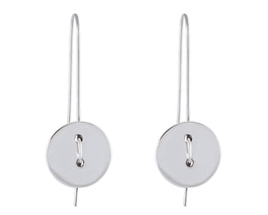 Minimalist Disc Sterling Silver Earrings - Silver Maker Family Sleek Modern Cluster Earrings - Model 1212-060