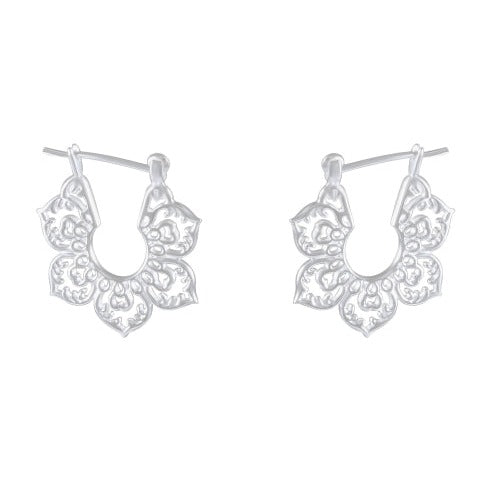 Ornate Filigree Silver Earrings - Vintage Inspired Luxe - Model 1213-006