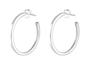 Geometric Linear Silver Earrings - Contemporary Minimalism - Model 1213-021