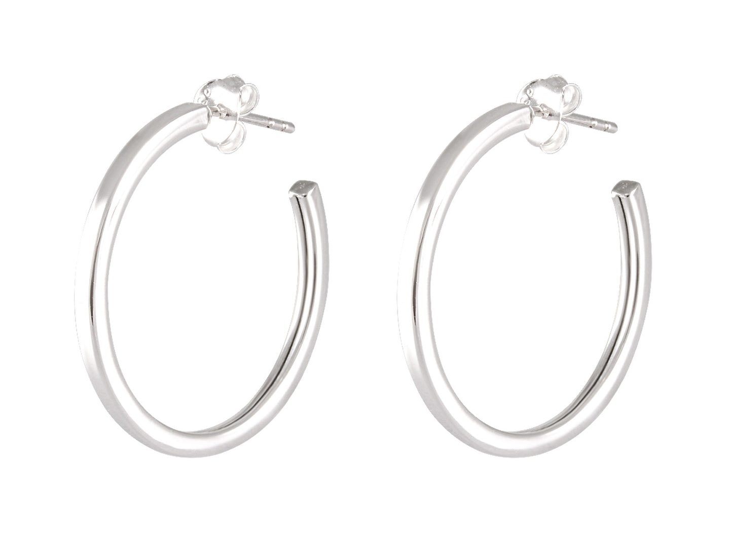 Geometric Linear Silver Earrings - Contemporary Minimalism - Model 1213-021