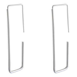 Geometric Linear Silver Earrings - Contemporary Minimalism - Model 1213-022