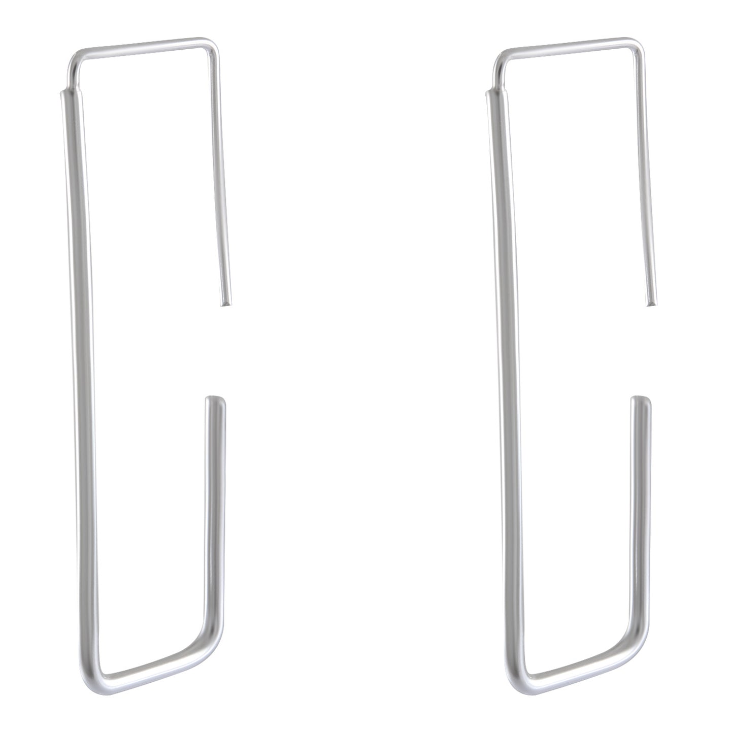 Geometric Linear Silver Earrings - Contemporary Minimalism - Model 1213-022