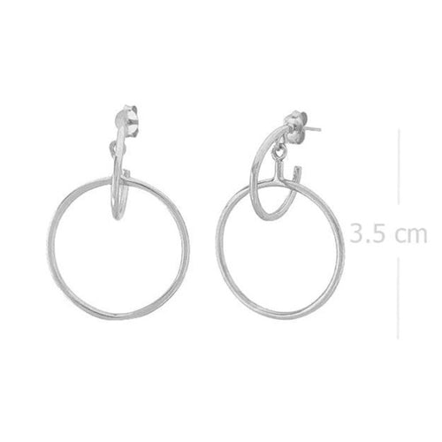 Classic Silver Hoop Earrings - Timeless Simplicity - Model 1214-059