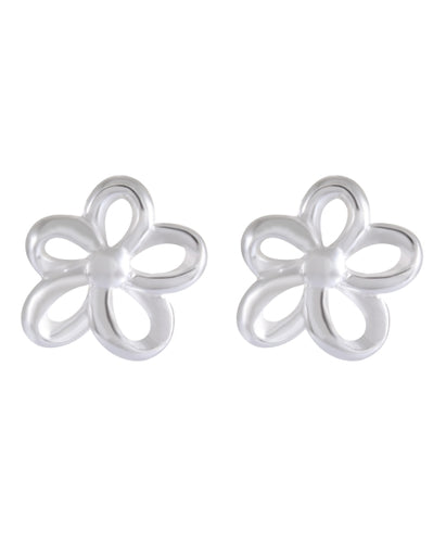 Blossoming Flower Stud Earrings Sterling Silver - Model 1217-006