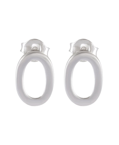 Sterling Silver Abstract Loop Stud Earrings - Model 1217-007
