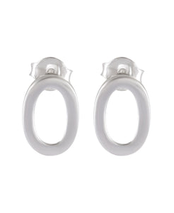 Sterling Silver Abstract Loop Stud Earrings - Model 1217-007