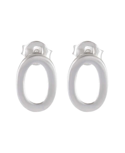 Sterling Silver Abstract Loop Stud Earrings - Model 1217-007
