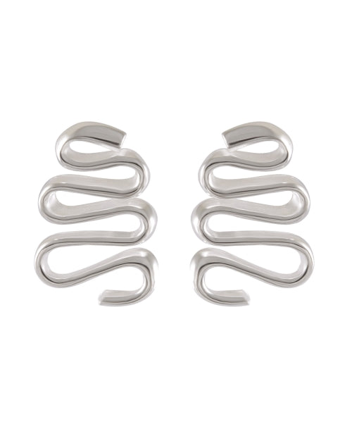 Sterling Silver Serpentine Flow Earrings - Model 1217-009