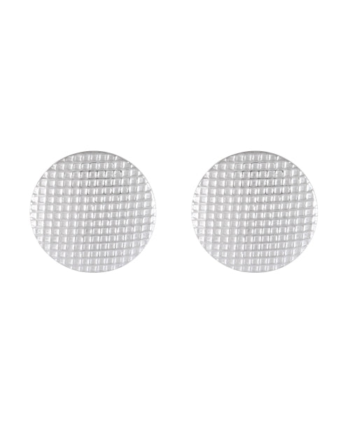 Sterling Silver Textured Disc Stud Earrings Model 1217-010