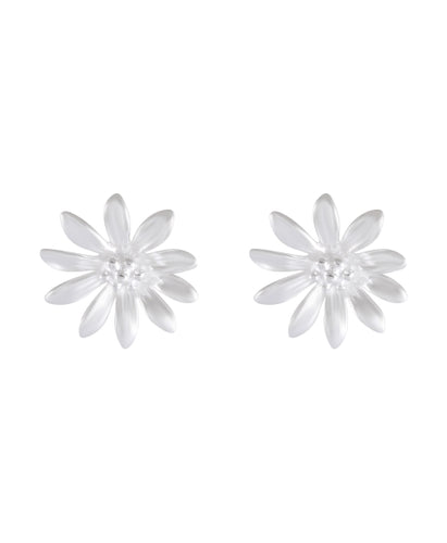 Sterling Silver Daisy Bloom Stud Earrings - Model 1217-011