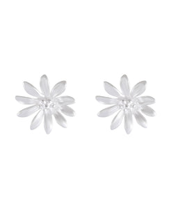 Sterling Silver Daisy Bloom Stud Earrings - Model 1217-011