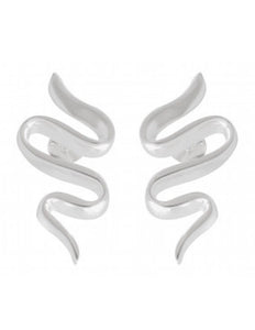 Sterling Silver Swirl Elegance Stud Earrings - Model 1217-020