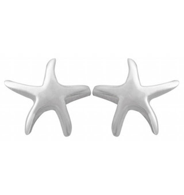 Sterling Silver Starfish Stud Earrings - Model 1217-021