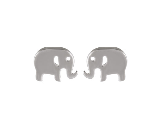 Charming Sterling Silver Elephant Stud Earrings – Whimsical Wildlife - Model 1217-035