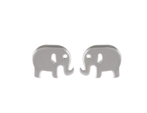 Charming Sterling Silver Elephant Stud Earrings – Whimsical Wildlife - Model 1217-035